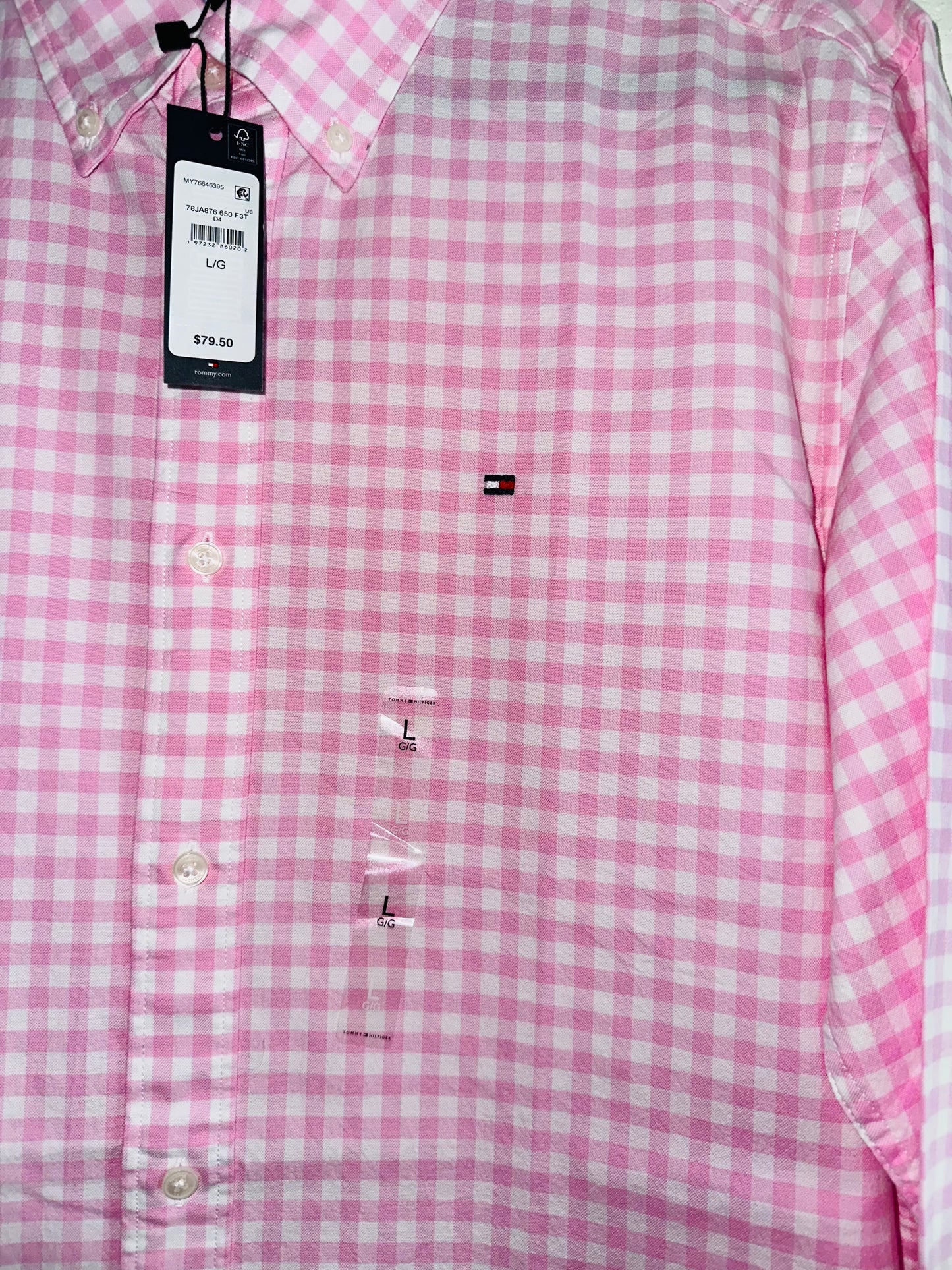 CAMISA TOMMY HILFIGER TALLA “L” REGULAR FIT STRETCH