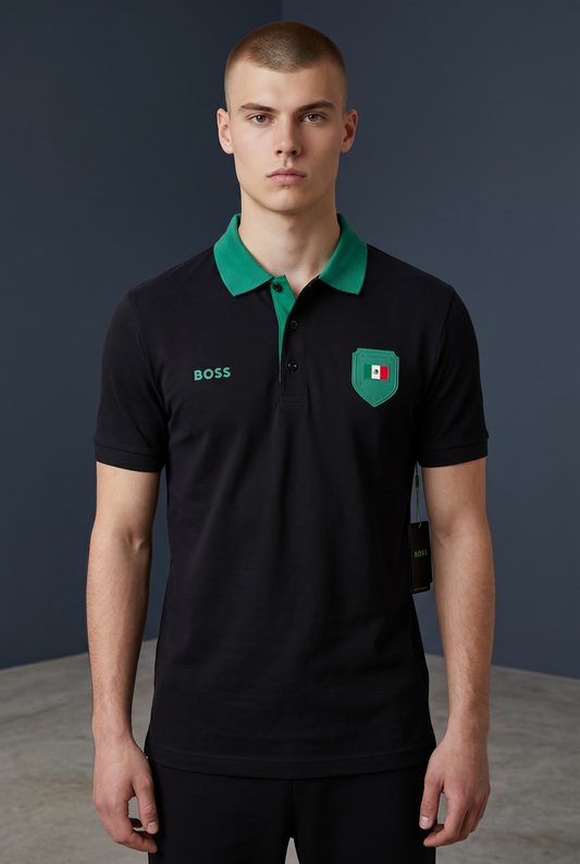 PLAYERA BOSS MÉXICO TIPO POLO REGULAR FIT TALLA “M” REDUCIDA A “S”