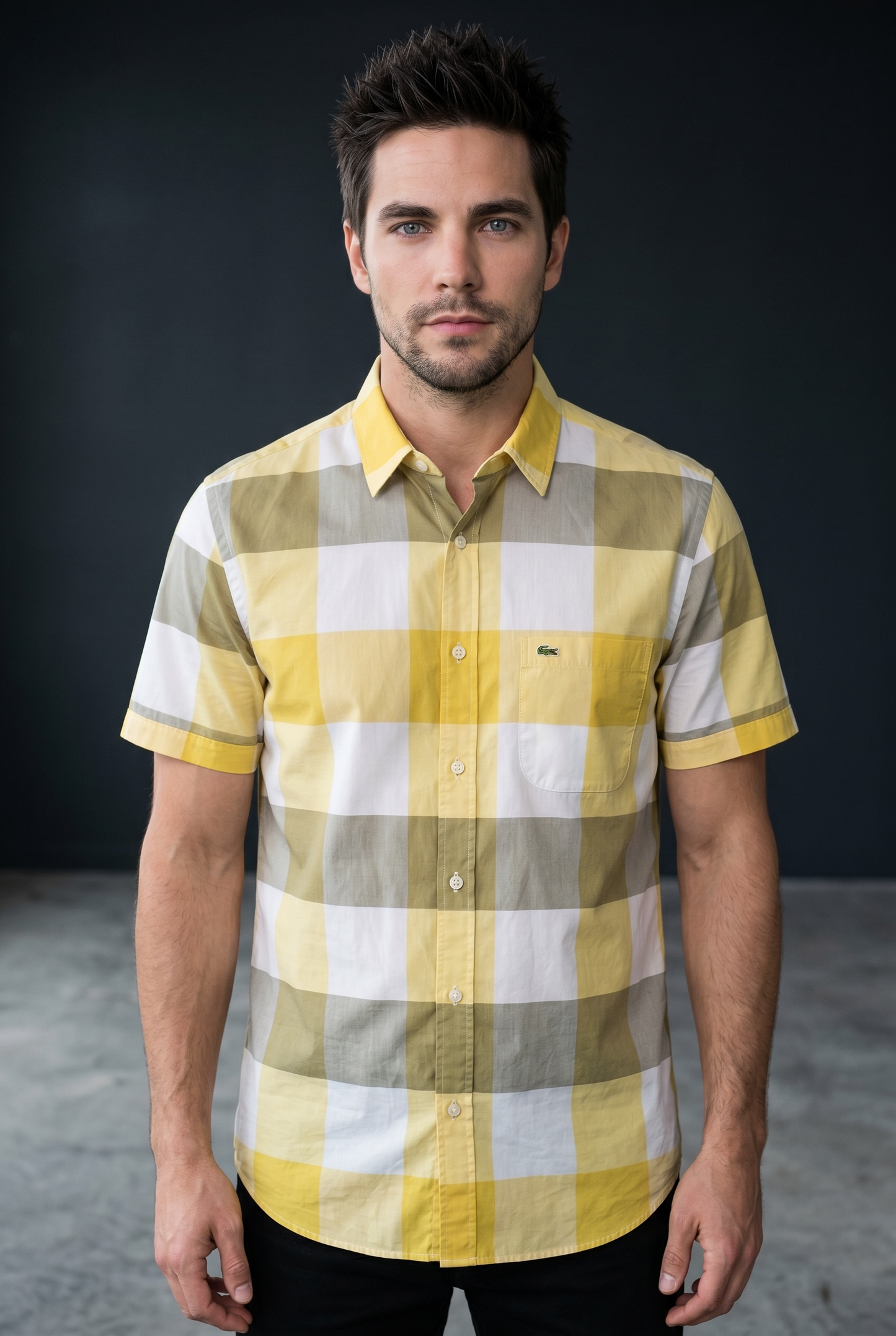 CAMISA LACOSTE MANGA CORTA TALLA “40” SLIM FIT ( reducida para talla S)