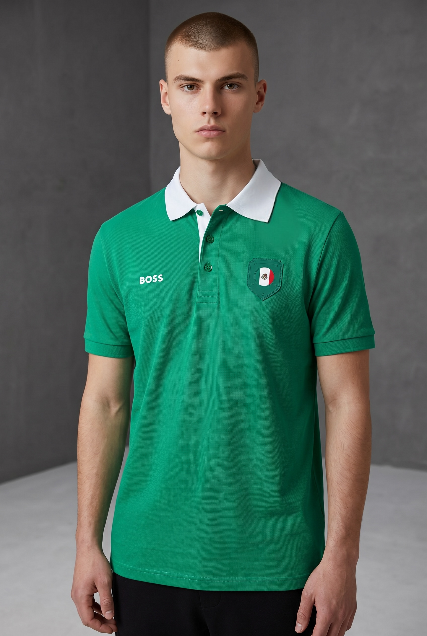PLAYERA BOSS MÉXICO TIPO POLO REGULAR FIT TALLA “L” REDUCIDA A “M”
