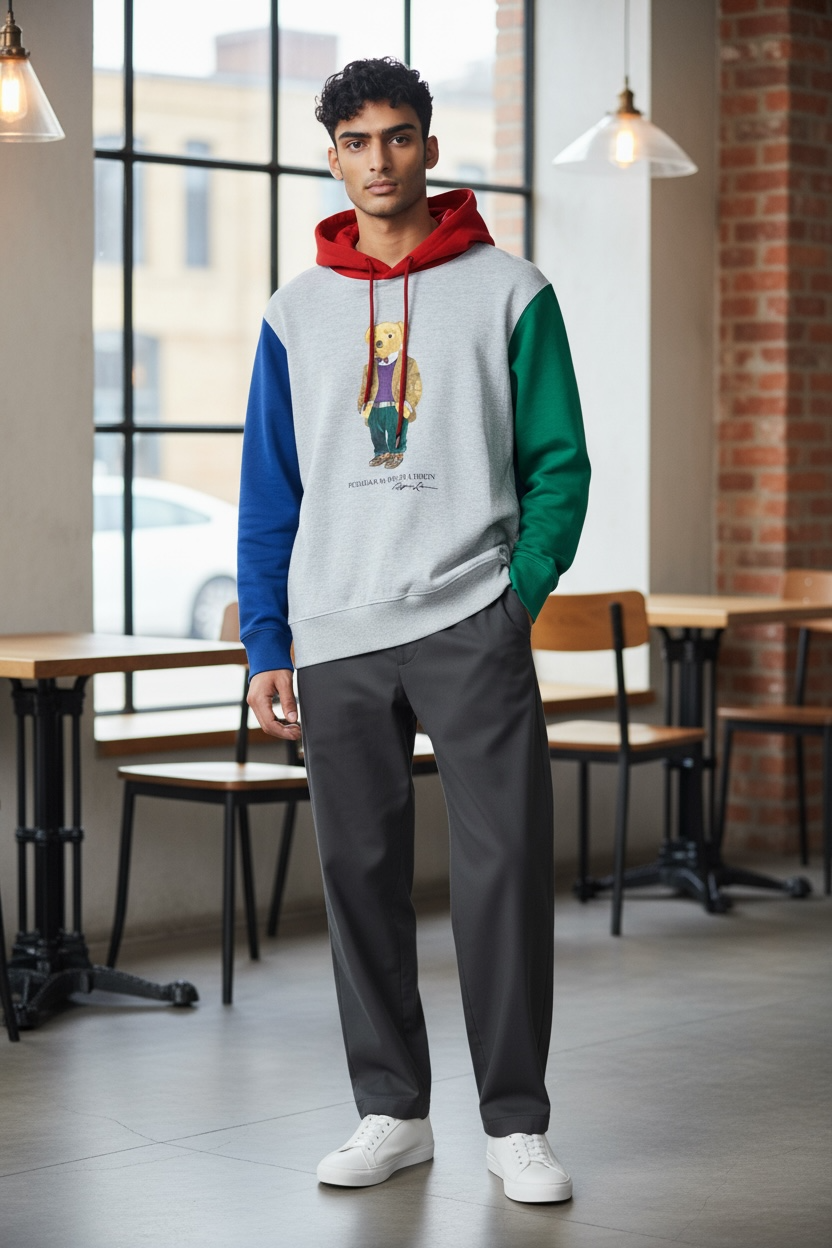 SUDADERA CON CAPUCHA POLO BEAR TALLA “S”