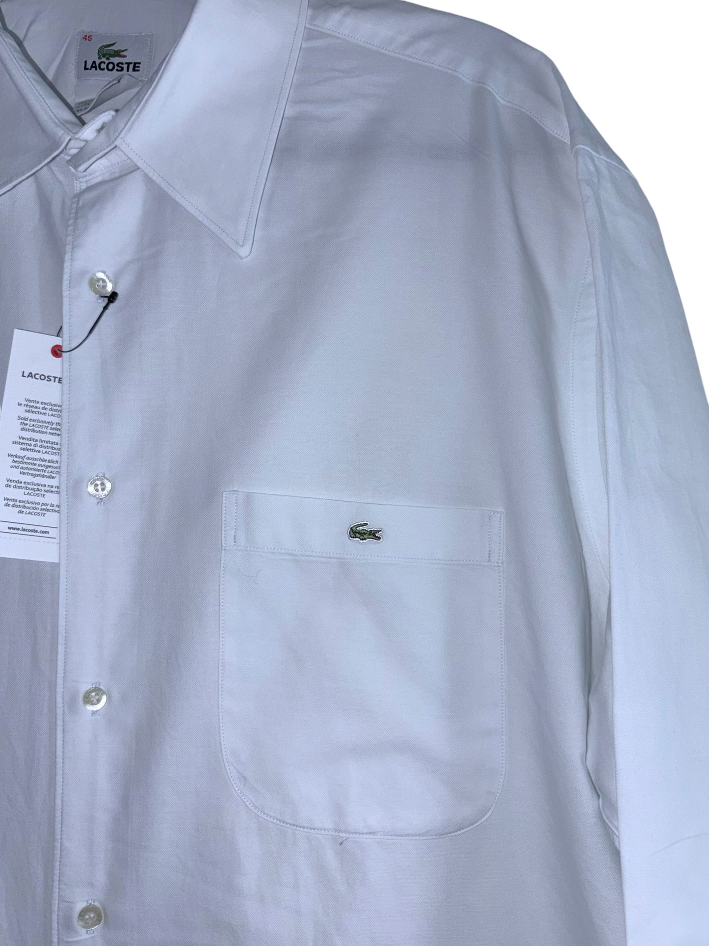 CAMISA LACOSTE TALLA “45” REGULAR FIT