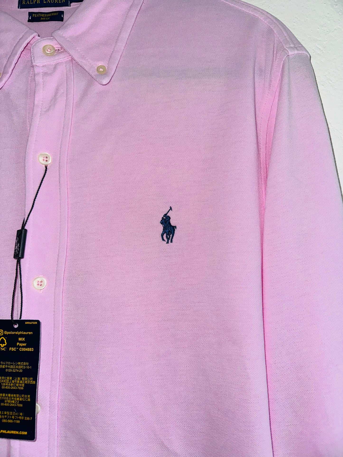 CAMISA POLO RALPH LAUREN TALLA “M” FEATHERWEIGHT MESH (SLIM FIT)