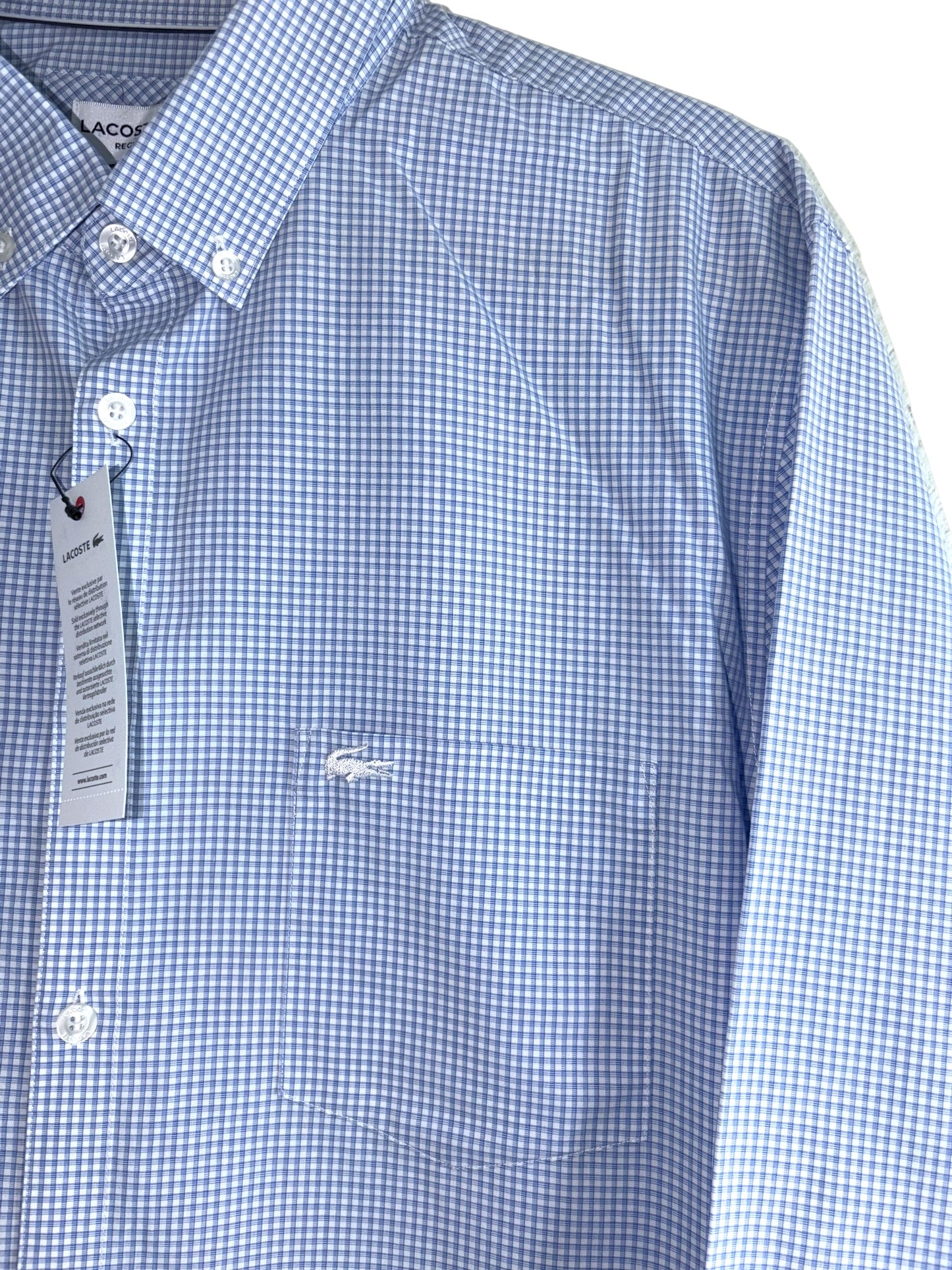 CAMISA LACOSTE TALLA “44” XL REGULAR FIT 17-1/2