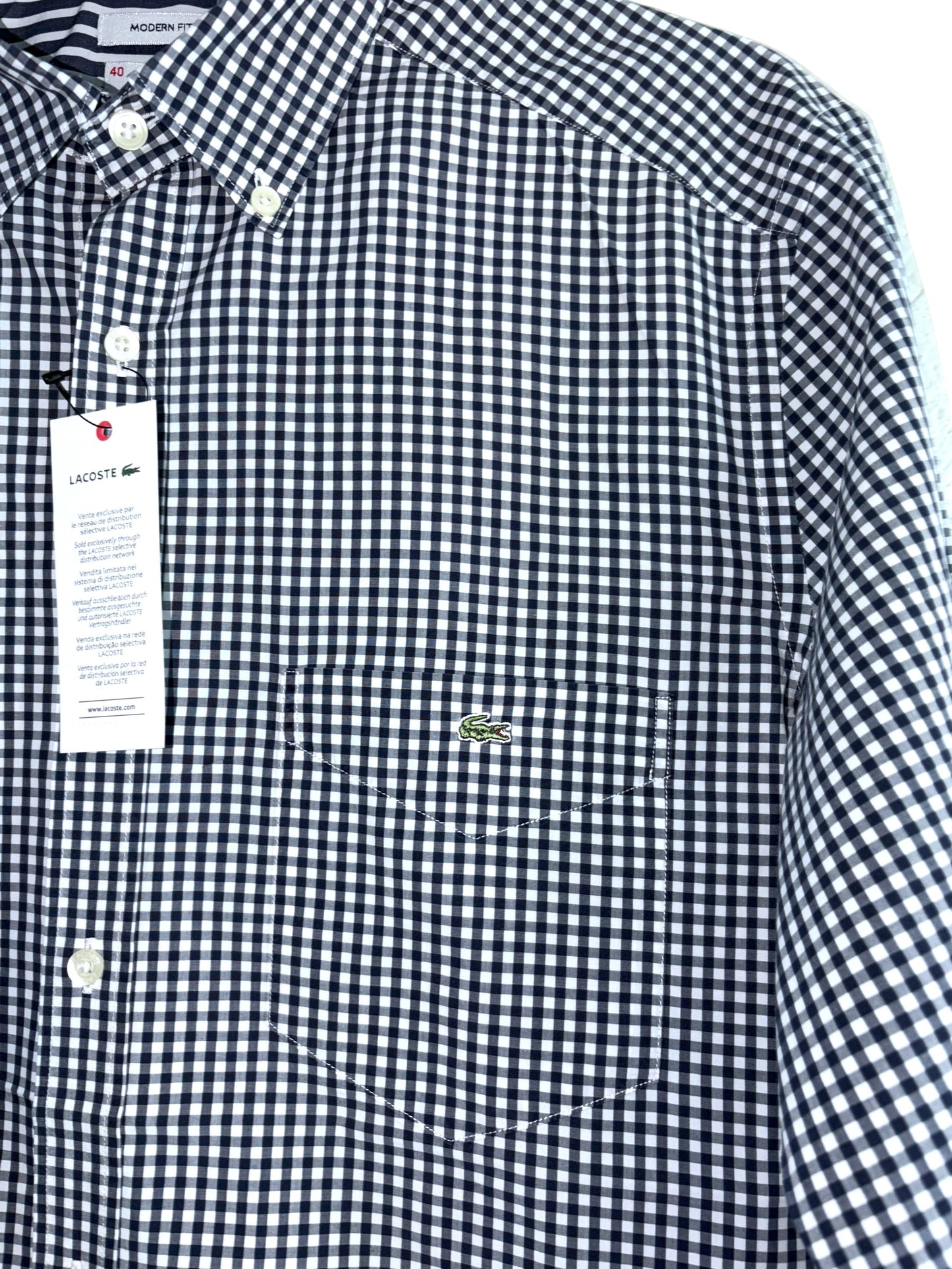 CAMISA LACOSTE TALLA “40” MODERN FIT