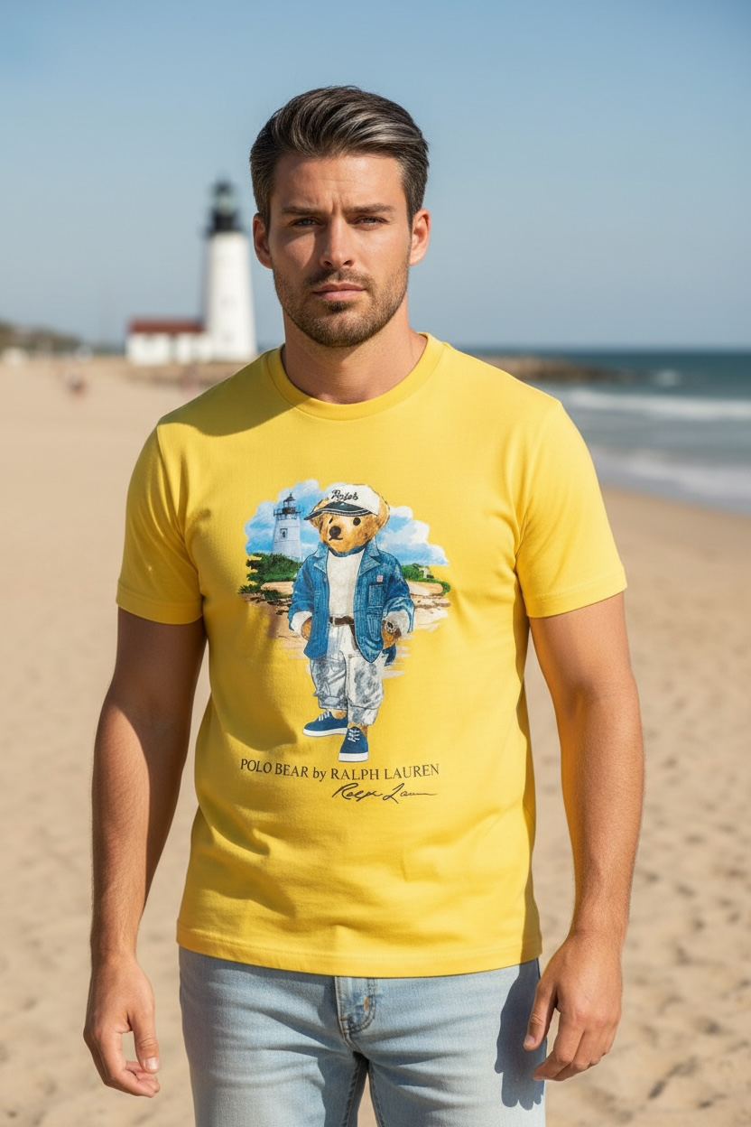 PLAYERA POLO BEAR TALLA “M” CUSTOM SLIM FIT