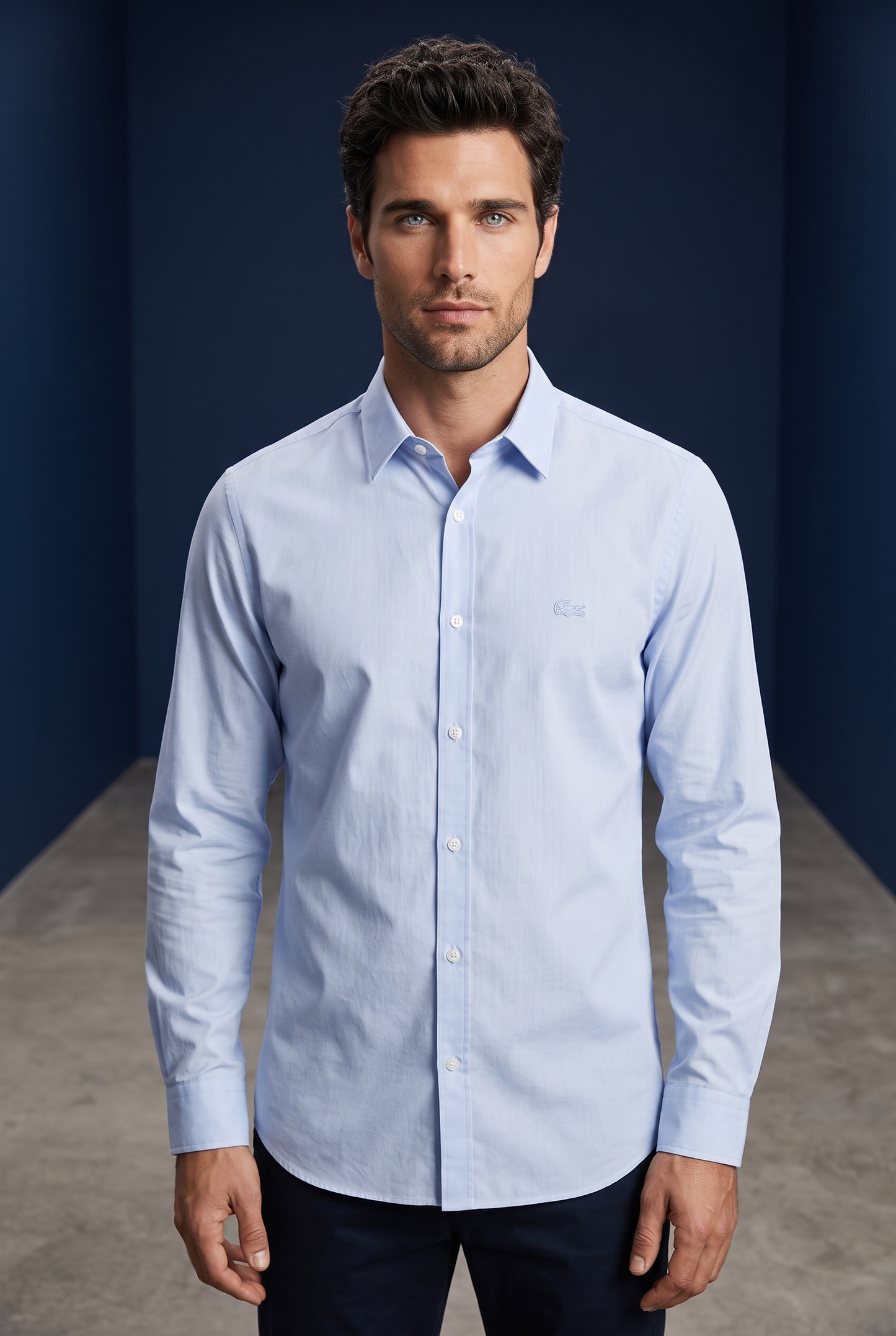 CAMISA LACOSTE TALLA “XL” SLIM FIT 17.5