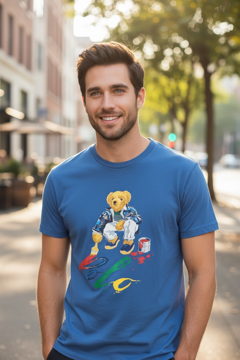PLAYERA POLO BEAR TALLA “L” CUSTOM SLIM FIT