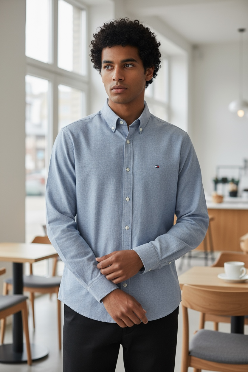 CAMISA TOMMY HILFIGER TALLA “M” REGULAR FIT STRETCH
