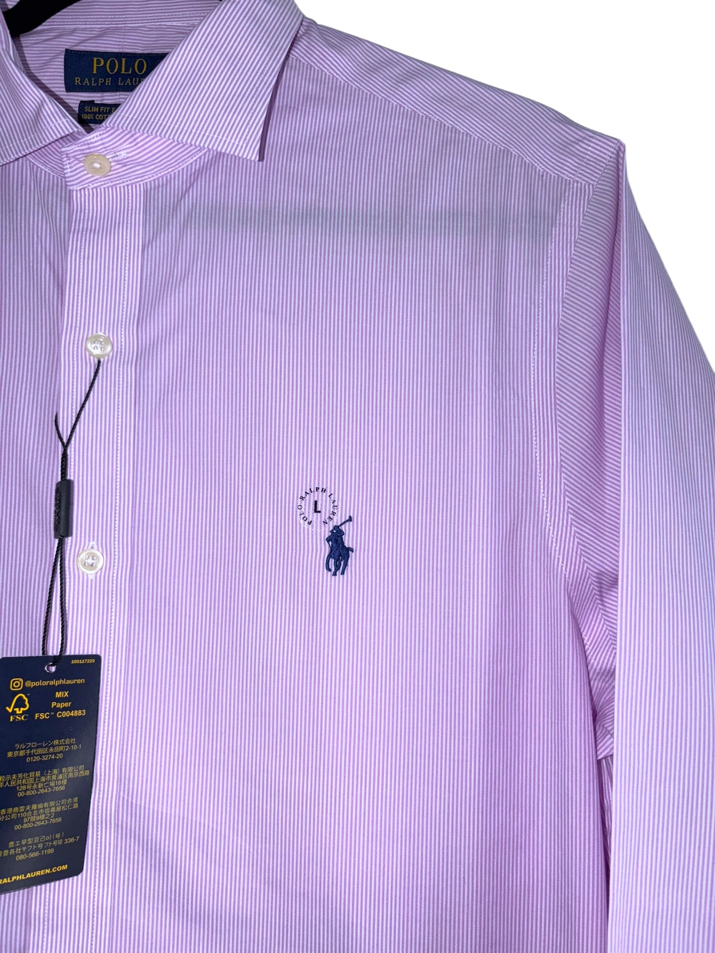 CAMISA POLO RALPH LAUREN TALLA “L” SLIM FIT STRETCH 16-32/33