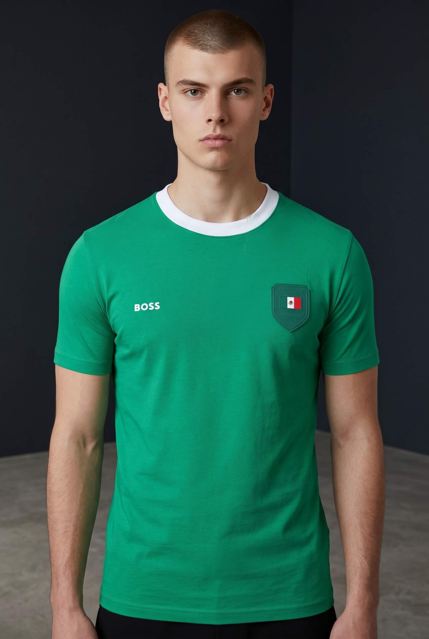 PLAYERA BOSS MÉXICO CUELLO REDONDO REGULAR FIT TALLA “L” REDUCIDA A “M”