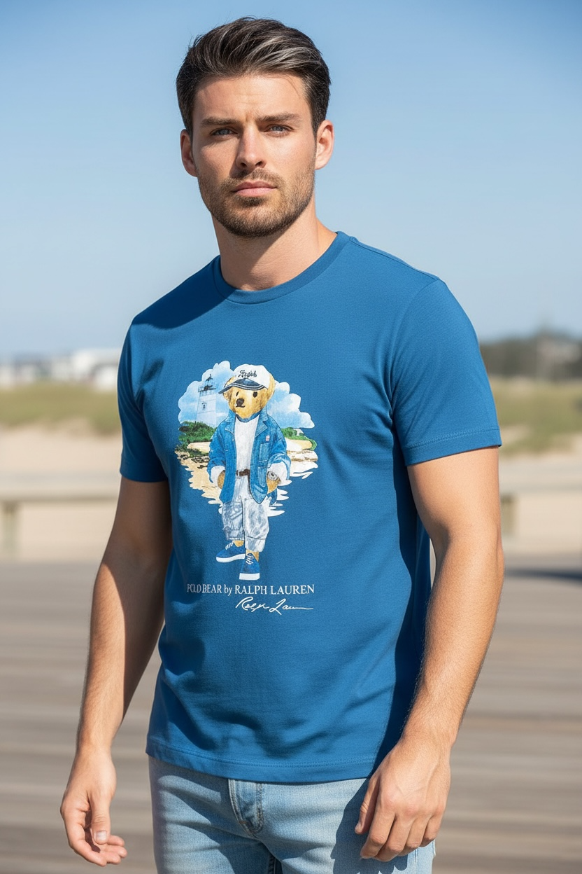 PLAYERA POLO BEAR TALLA “L” CUSTOM SLIM FIT