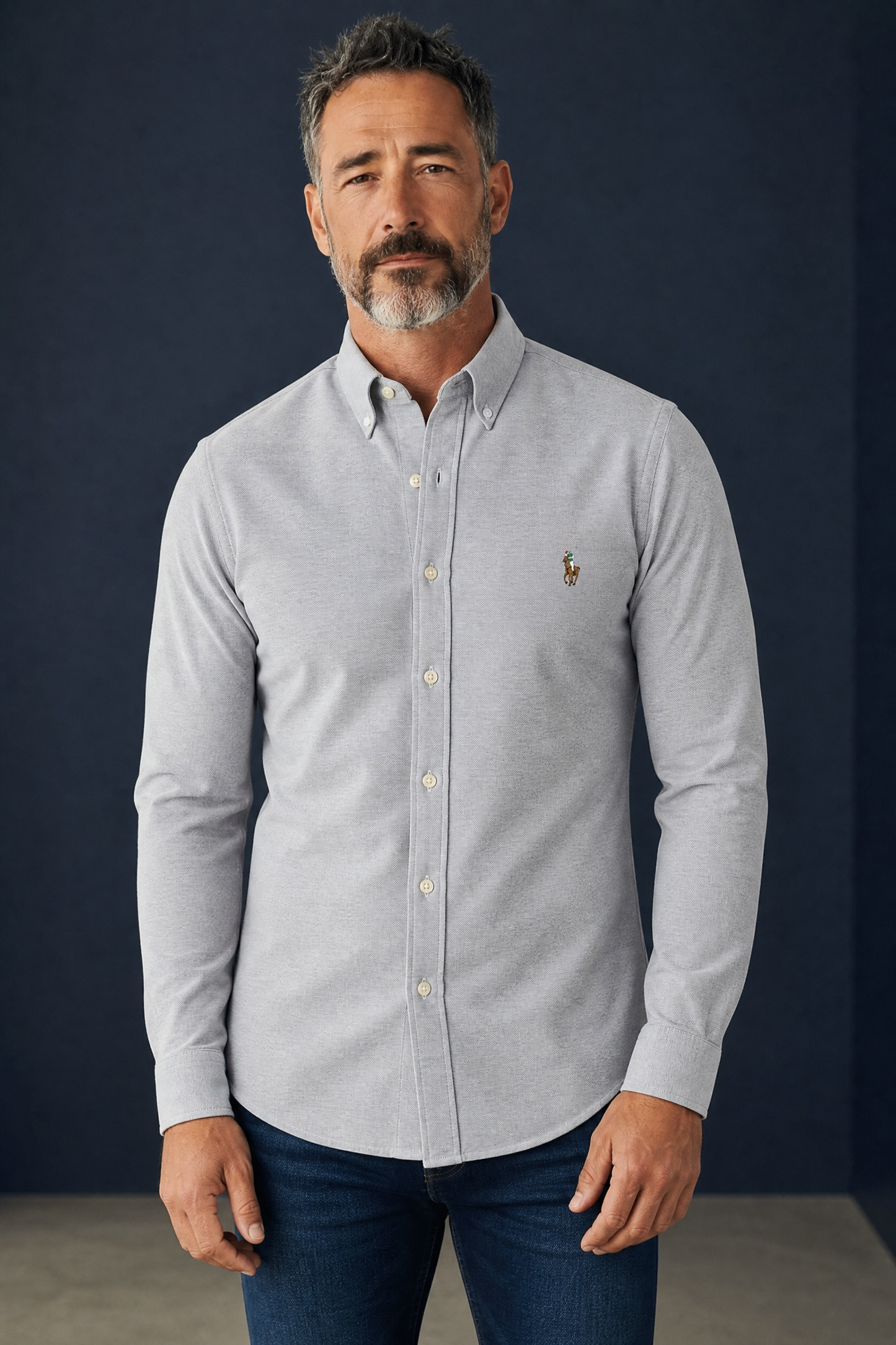 CAMISA POLO RALPH LAUREN TALLA “XL” KNIT OXFORD ( corte reducido)
