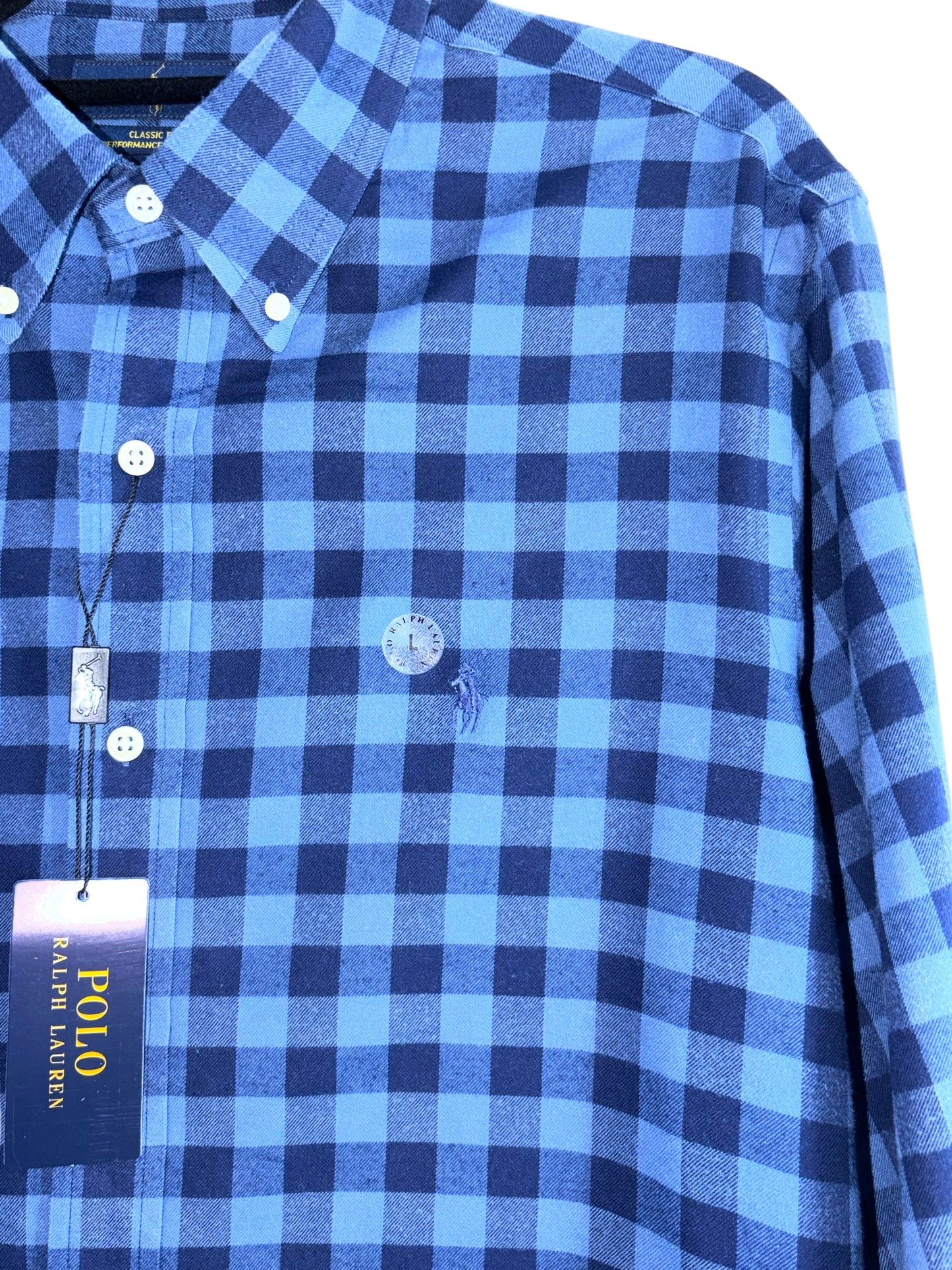CAMISA POLO RALPH LAUREN TALLA “L” CLASSIC FIT PERFORMANCE FRANELA