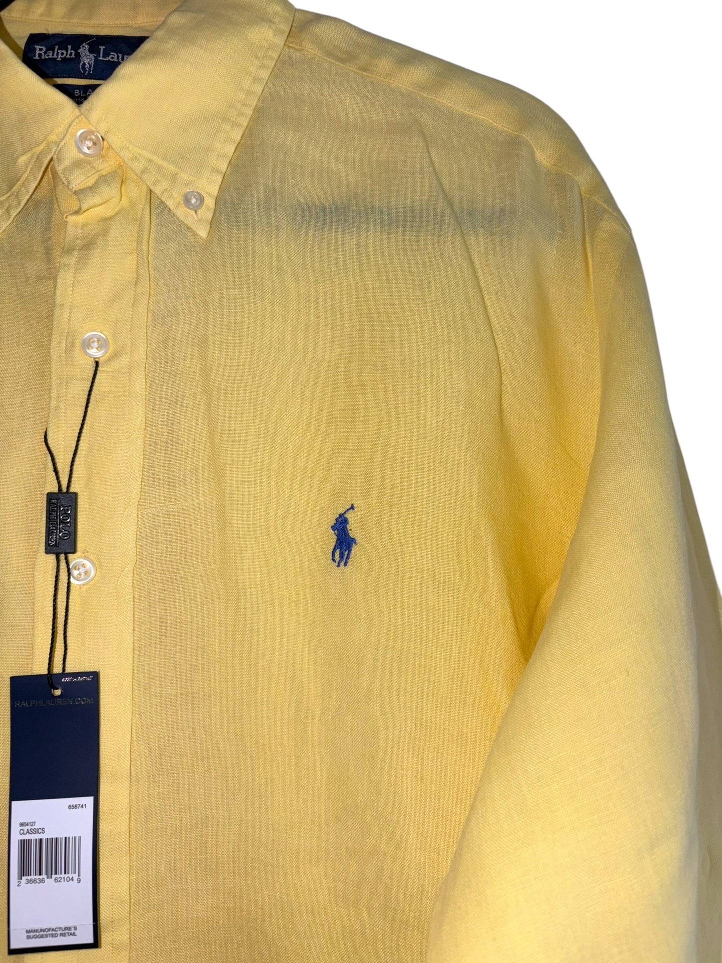 CAMISA POLO RALPH LAUREN TALLA “M” BLAKE ( amplio para talla L ) 100% LINO