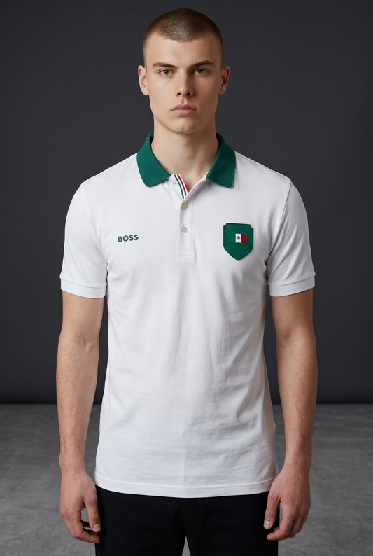 PLAYERA BOSS MÉXICO TIPO POLO REGULAR FIT TALLA “M” REDUCIDA A “S”