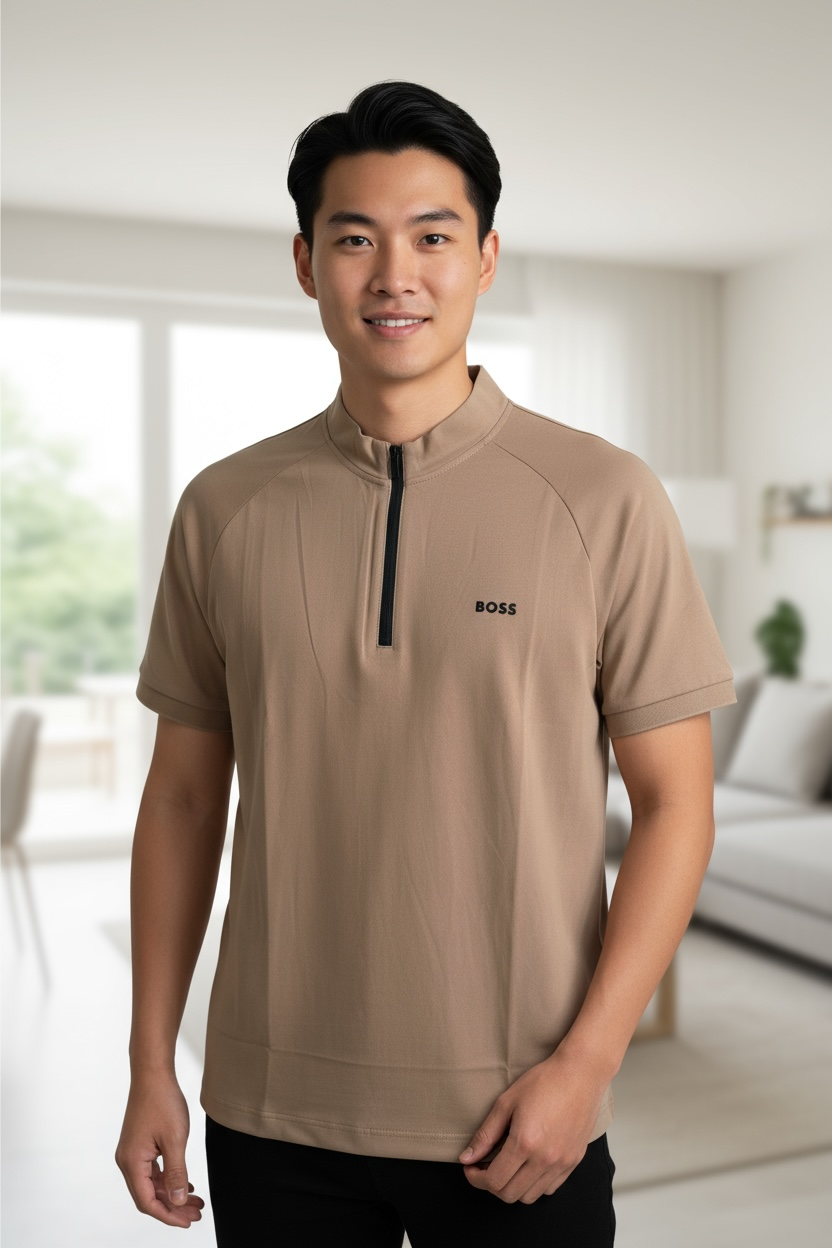 PLAYERA BOSS CON CREMALLERA TALLA “M” (REDUCIDA PARA TALLA S)